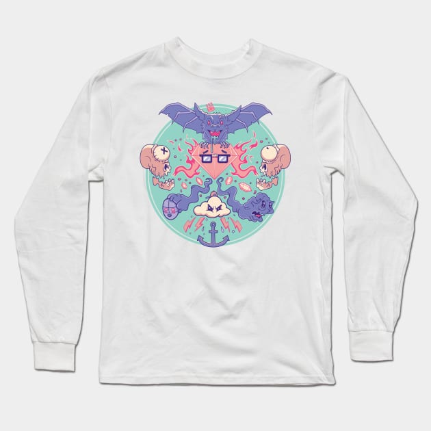 Ghastly Ghouls and Ghosts with Gems Long Sleeve T-Shirt by strangethingsa